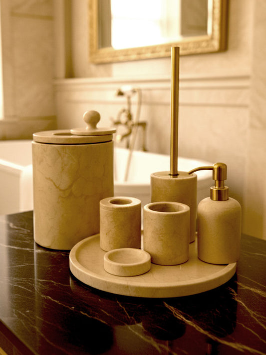 Toros Beige Marble Bathroom Set