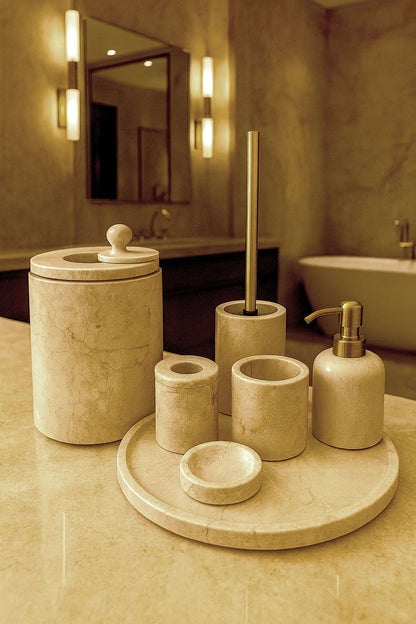 Toros Beige Marble Bathroom Set