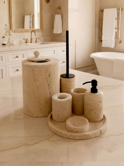 Natural Travertine Bathroom Set