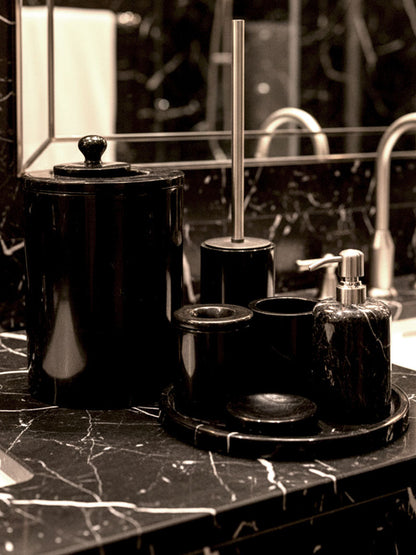 Toros Black Marble Bathroom Set