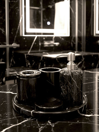 Toros Black Marble Bathroom Set