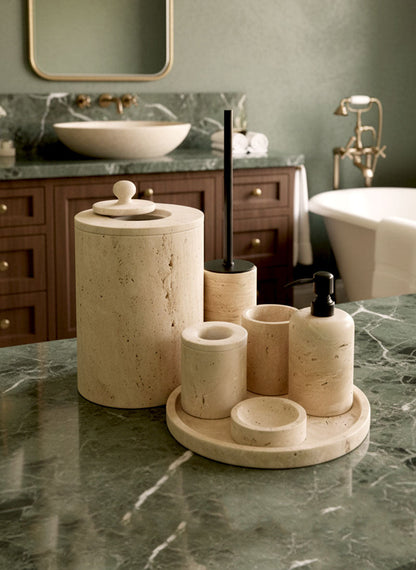 Natural Travertine Bathroom Set