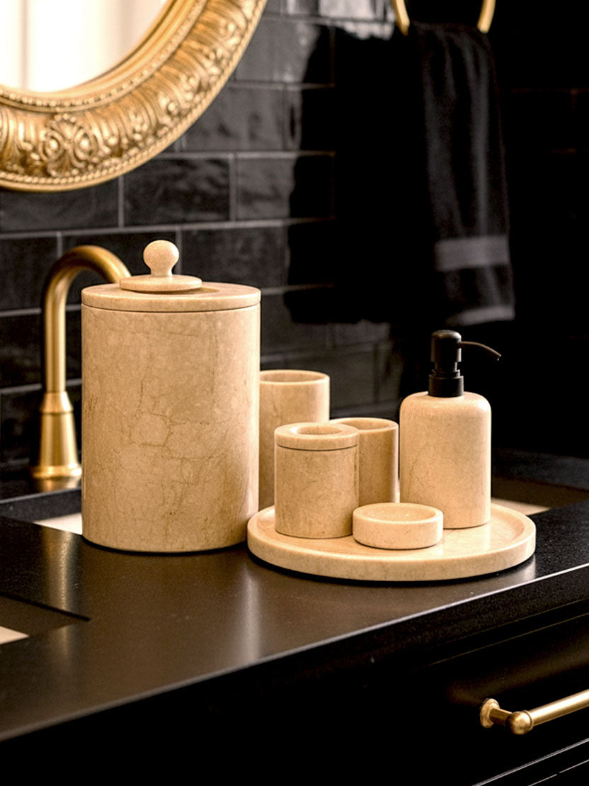 Toros Beige Marble Bathroom Set