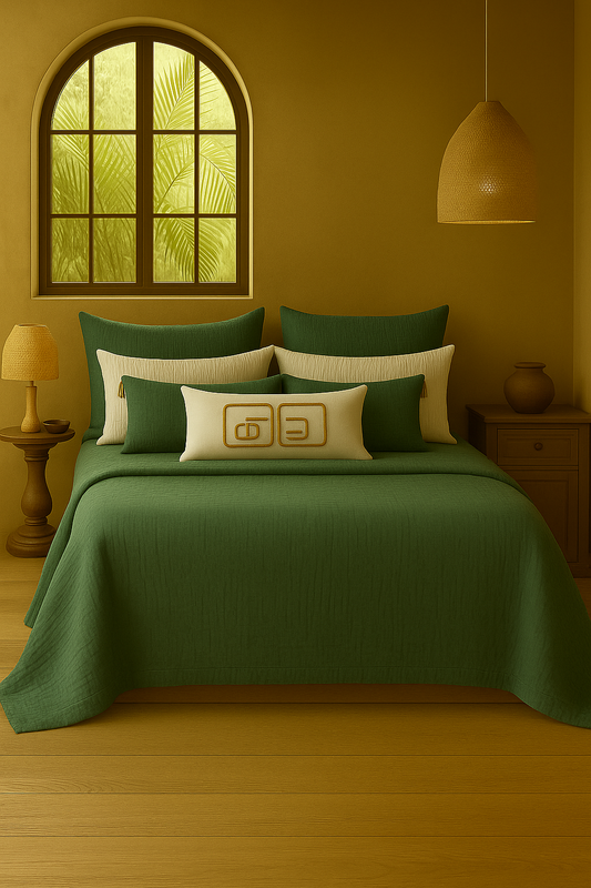 Cloud Muslin Blanket - Hunter Green