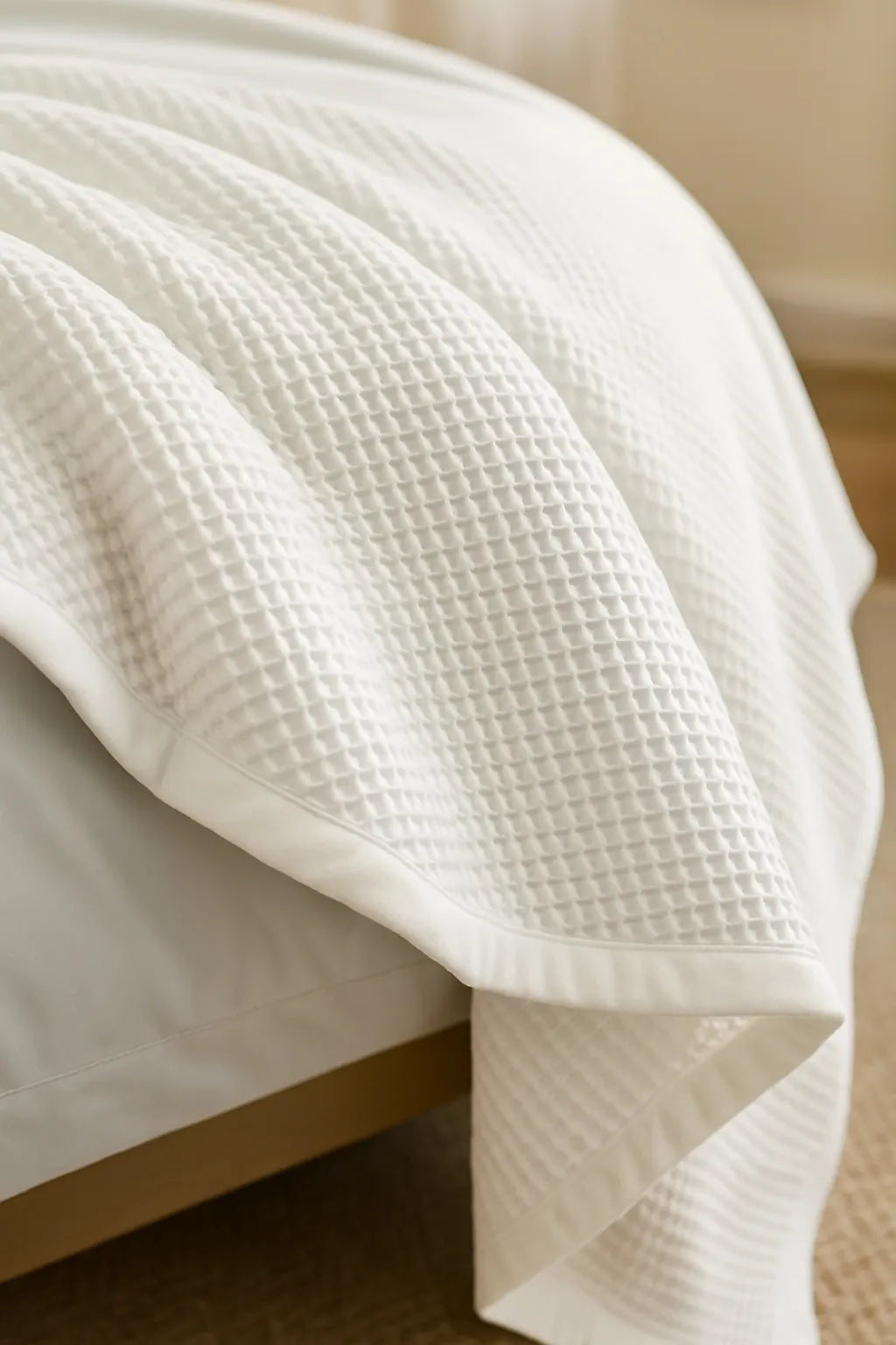 Royal Waffle Blanket – Pure White