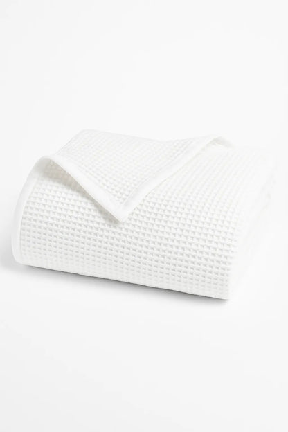 Royal Waffle Blanket – Pure White