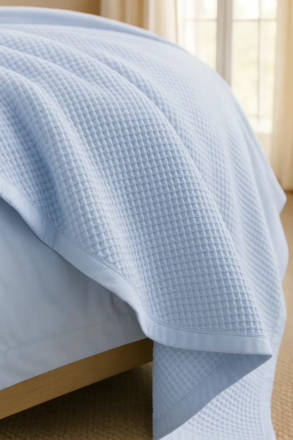 Royal Waffle Blanket – Sky Blue