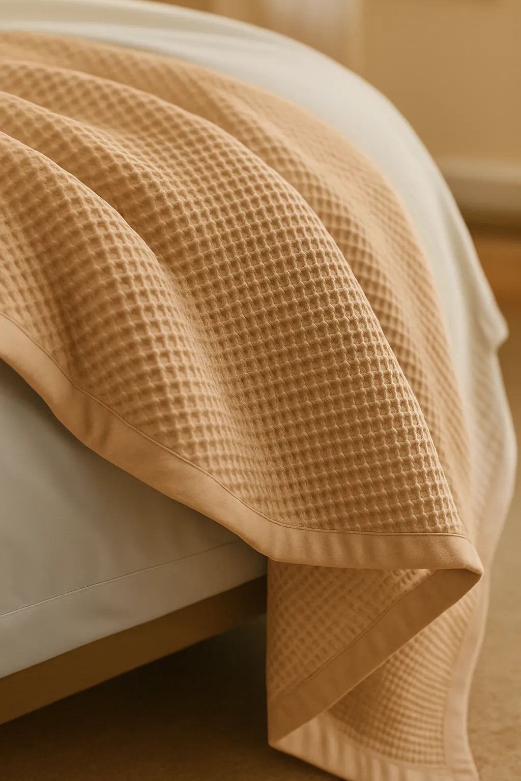 Royal Waffle Blanket – Latte
