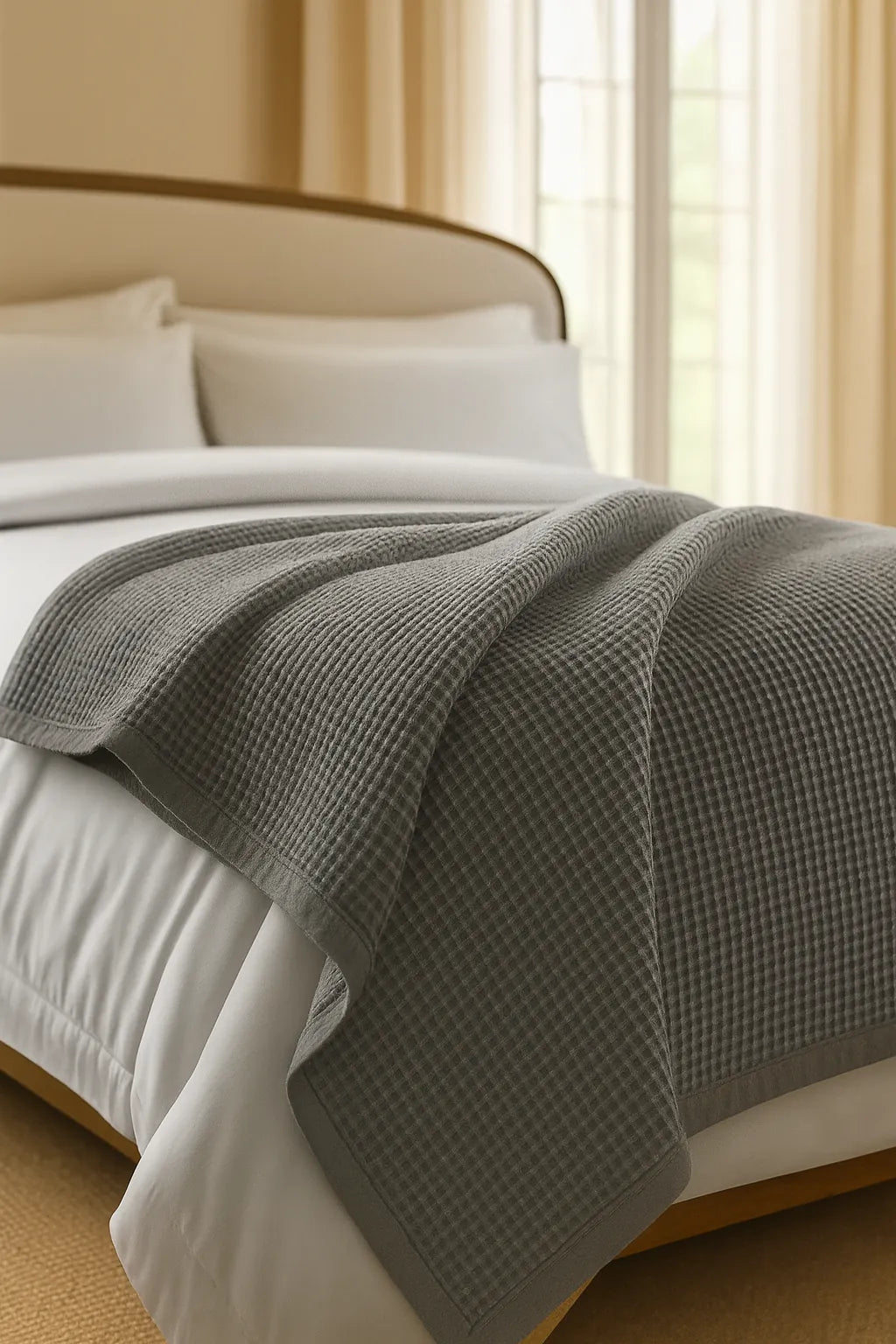 Royal Waffle Blanket – Gray