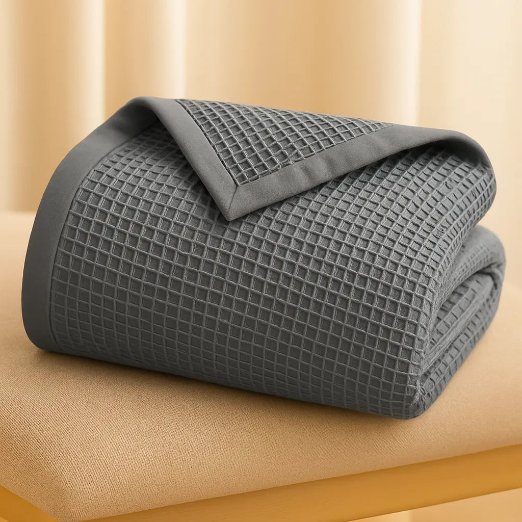 Royal Waffle Blanket – Gray