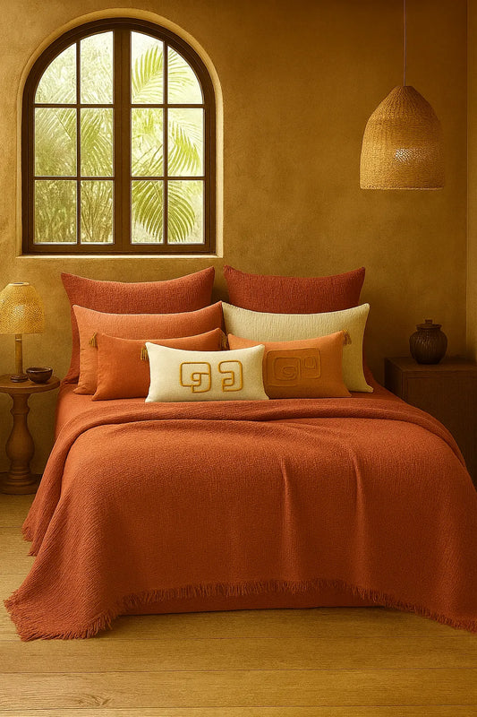 Cloud Muslin Blanket - Terracotta