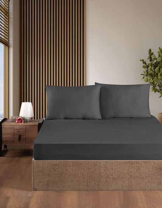Anthracite Fitted Bed Sheet Set