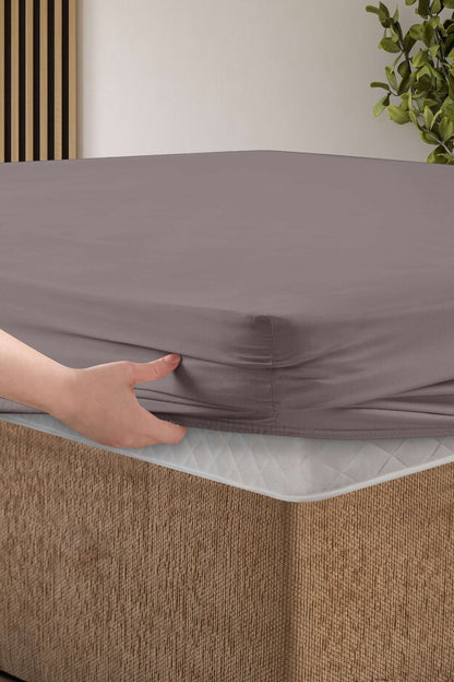 Lilac Fitted Bed Sheet Set