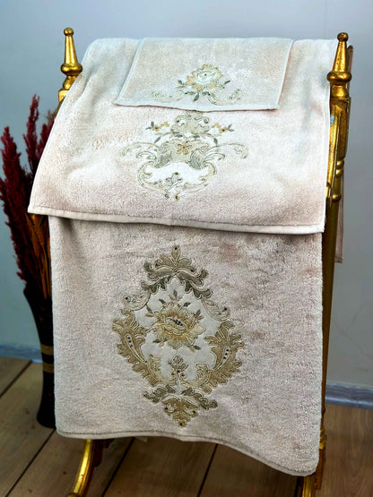 Gelin Beige Towel Set