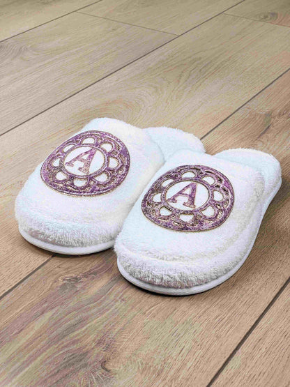 Personalized Initial Lyra Slippers For Women