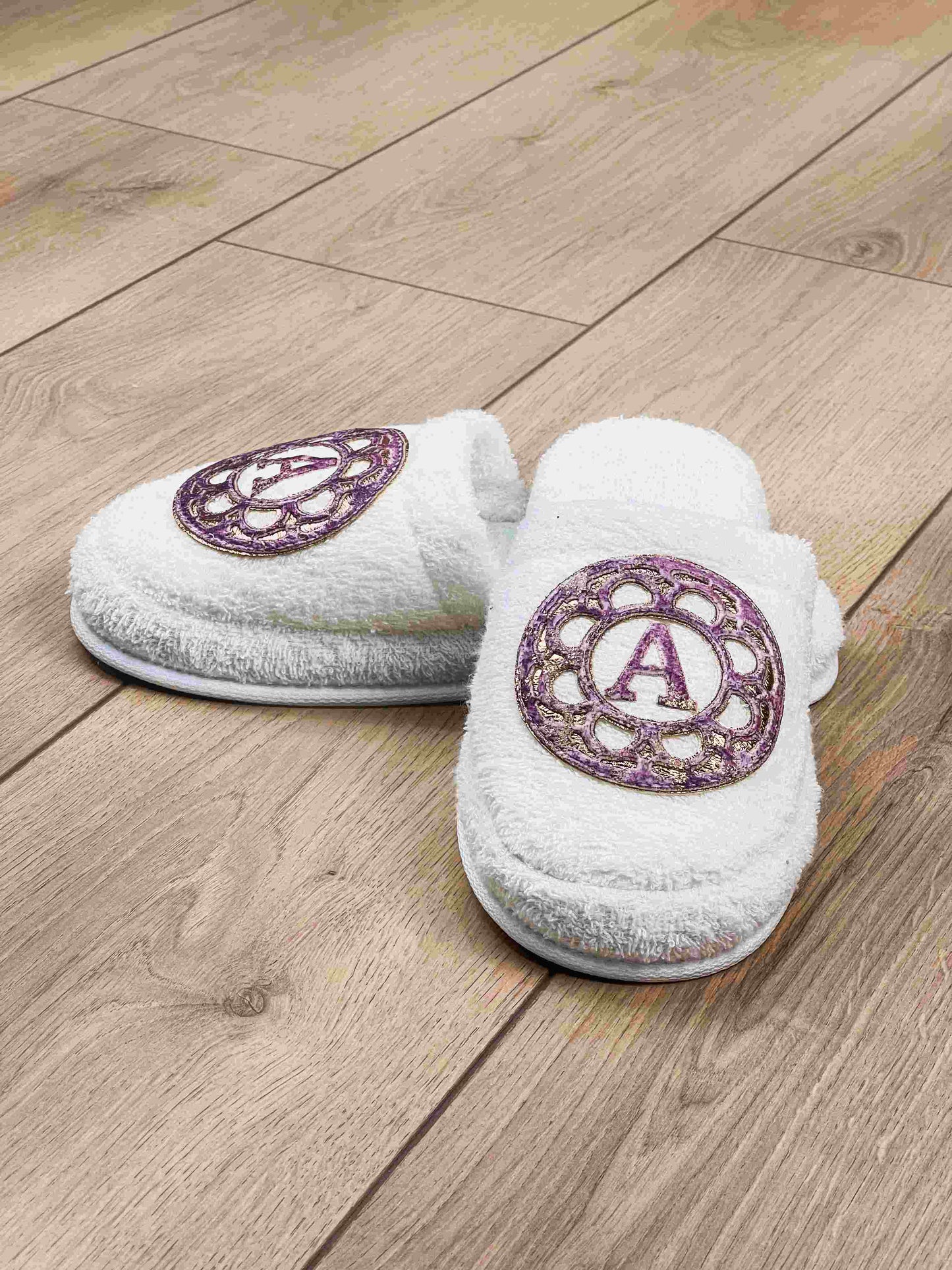 Personalized Initial Lyra Slippers For Women