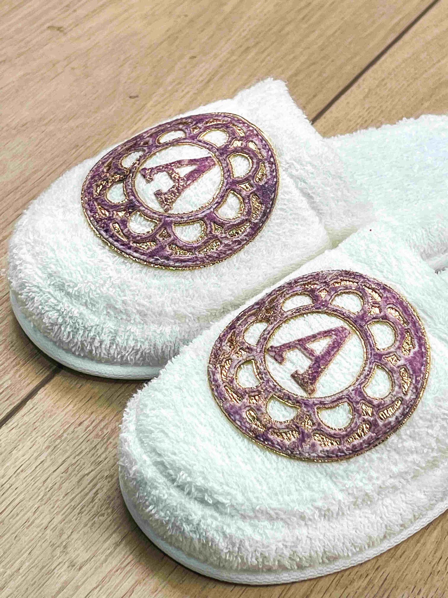 Personalized Initial Lyra Slippers For Women