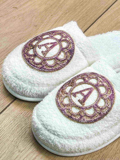 Personalized Initial Lyra Slippers For Women