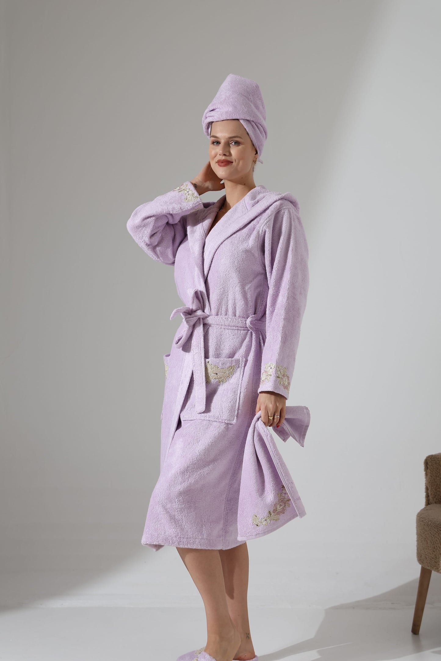 Gelin Exclusive Lilac Bathrobe