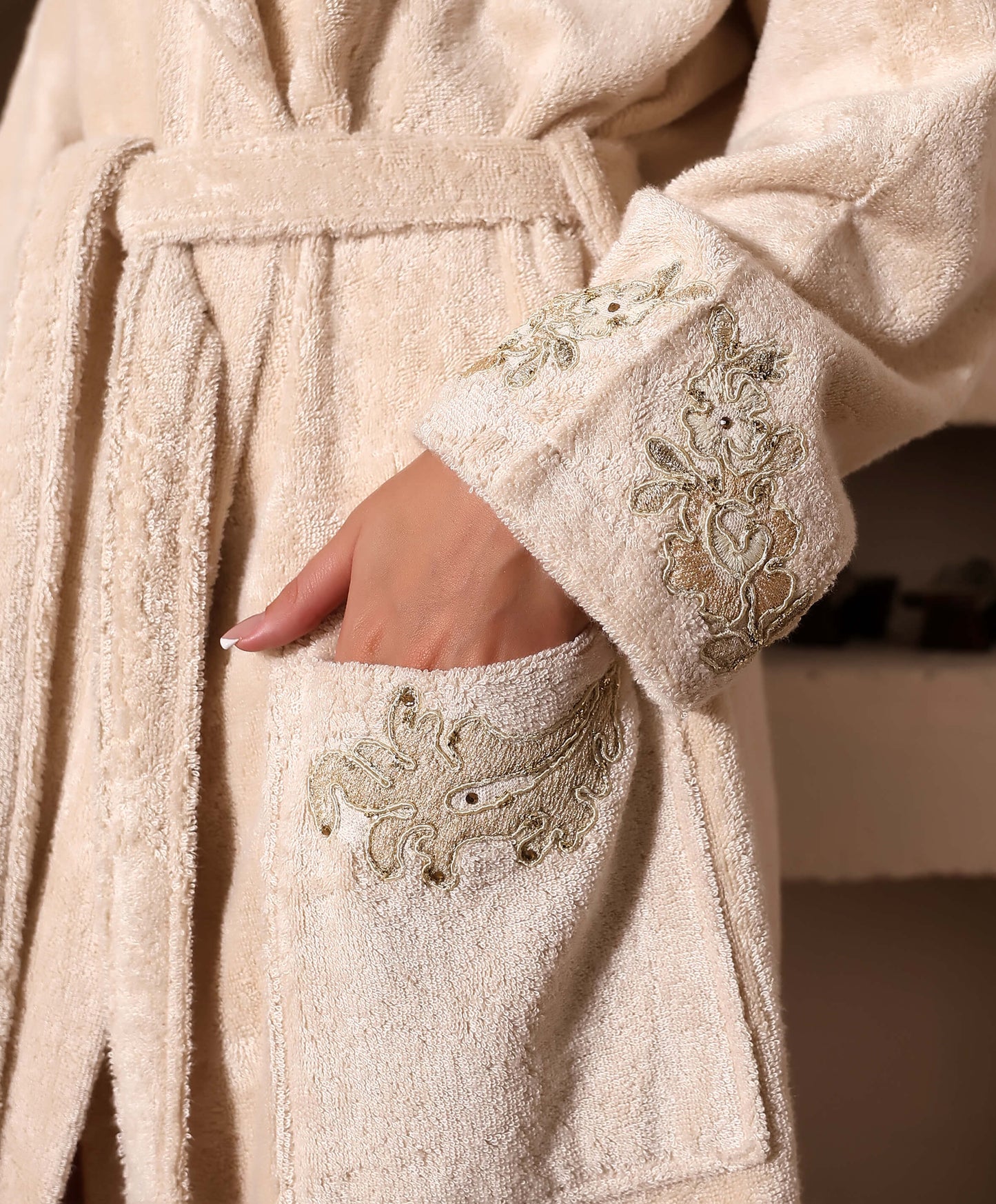 Gelin Exclusive Beige Bathrobe