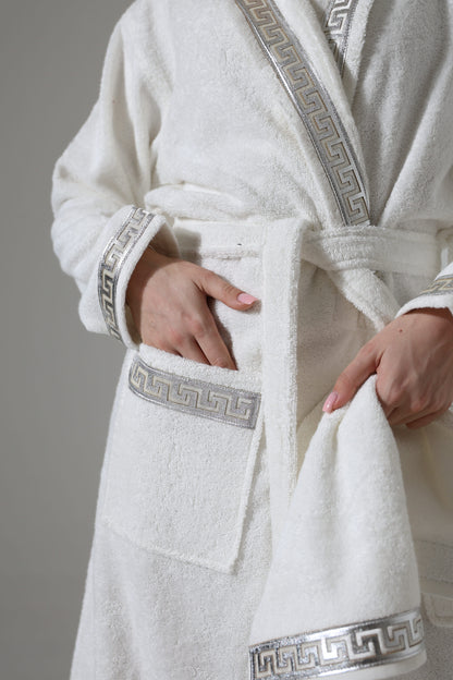 Anka Ecru & Silver Bathrobe