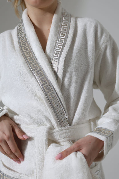 Anka Ecru & Silver Bathrobe