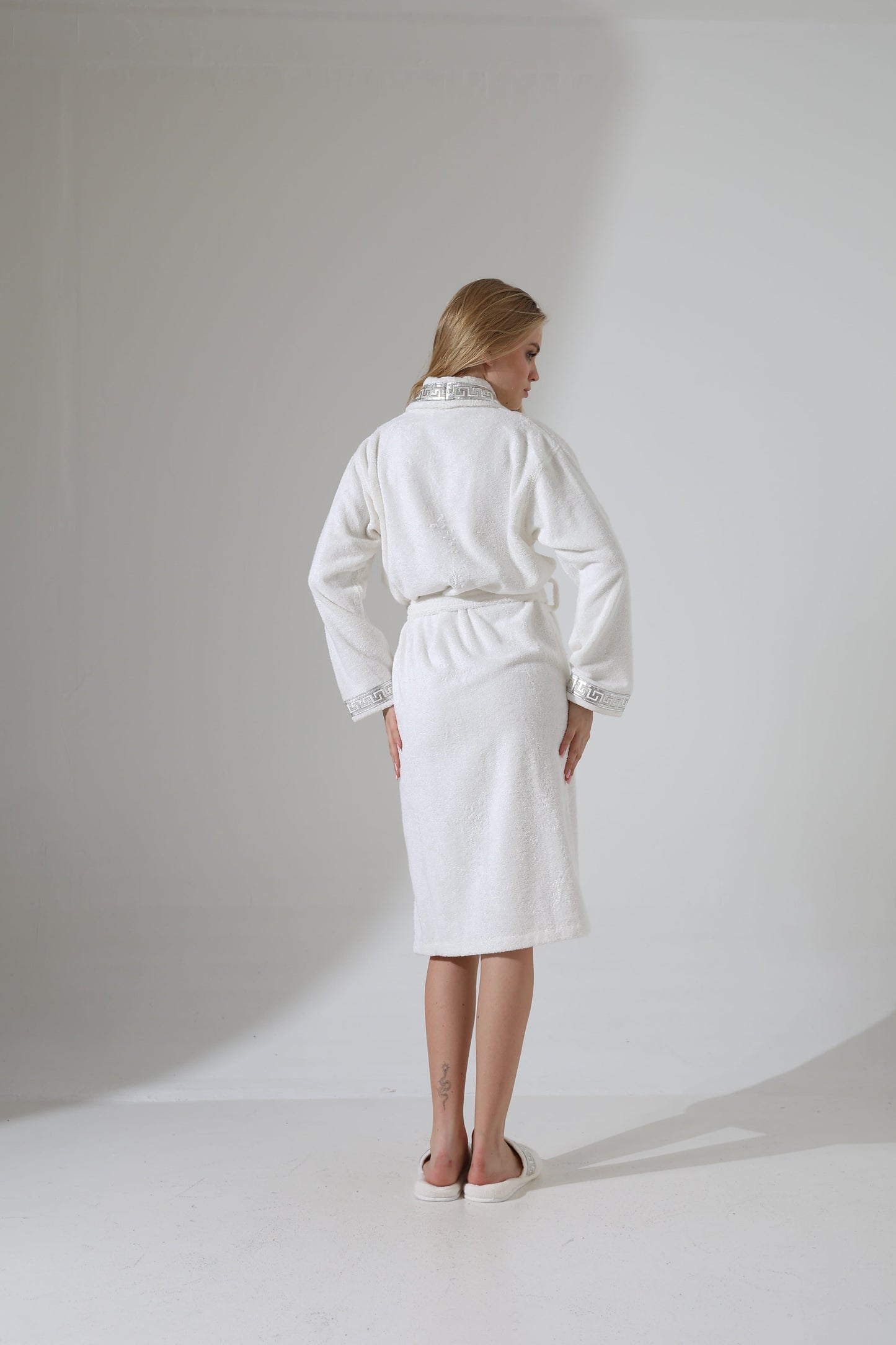 Anka Ecru & Silver Bathrobe