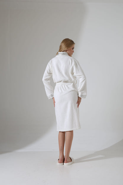Anka Ecru & Silver Bathrobe