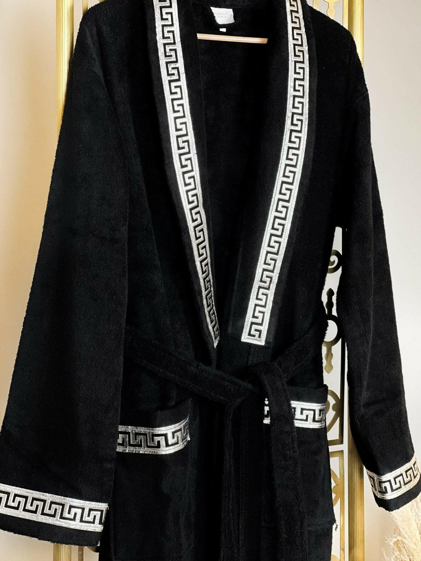 Anka Black & Silver Bathrobe (His)