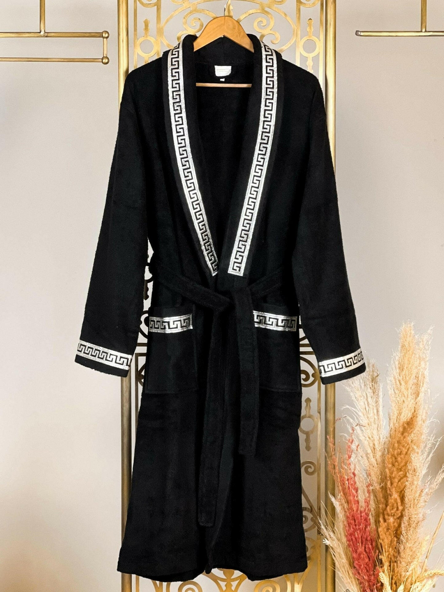 Anka Black & Silver Bathrobe (His)