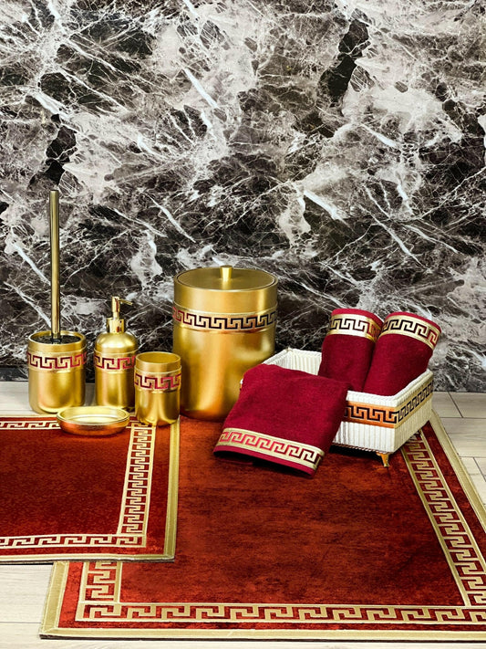 Anka Bourgondië Rood & Goud Badkamerset