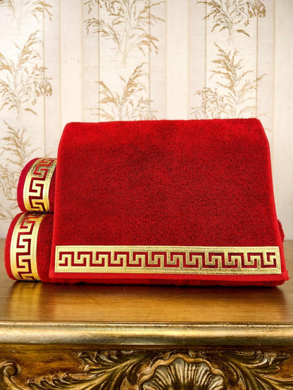 Anka Burgundy Towel Set