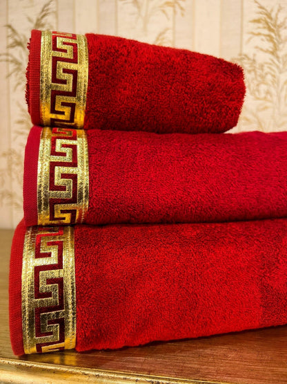 Anka Burgundy Towel Set