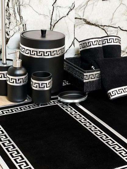 Anka Exclusive Black & Silver Bathroom Set