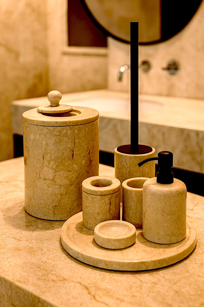 Toros Beige Marble Bathroom Set