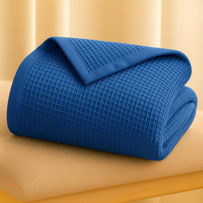 Royal Waffle Blanket – Deep Blue