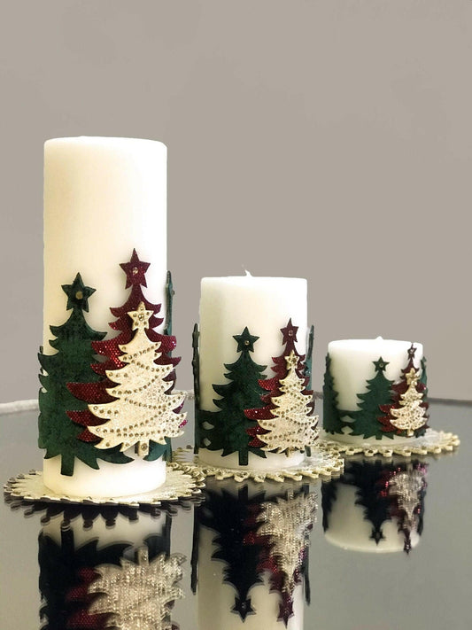 Christmas Tree Candle Set