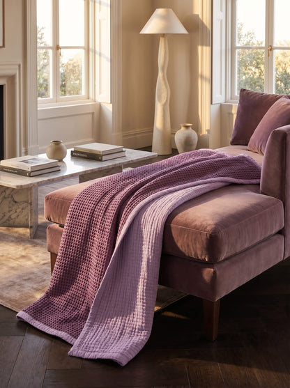 8-Layer Waffle & Muslin Blanket – Reversible Luxury Organic Cotton Bedspread & Throw