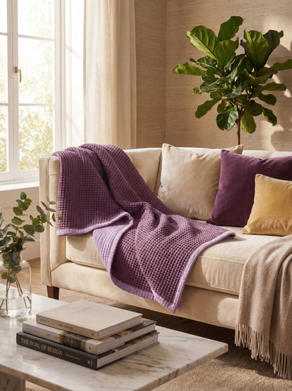8-Layer Waffle & Muslin Blanket – Reversible Luxury Organic Cotton Bedspread & Throw