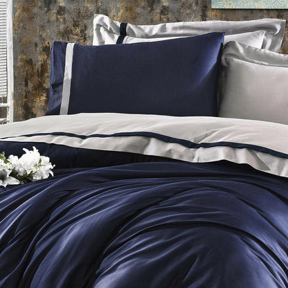 Mira Night Blue - Luxury Duvet Cover Set