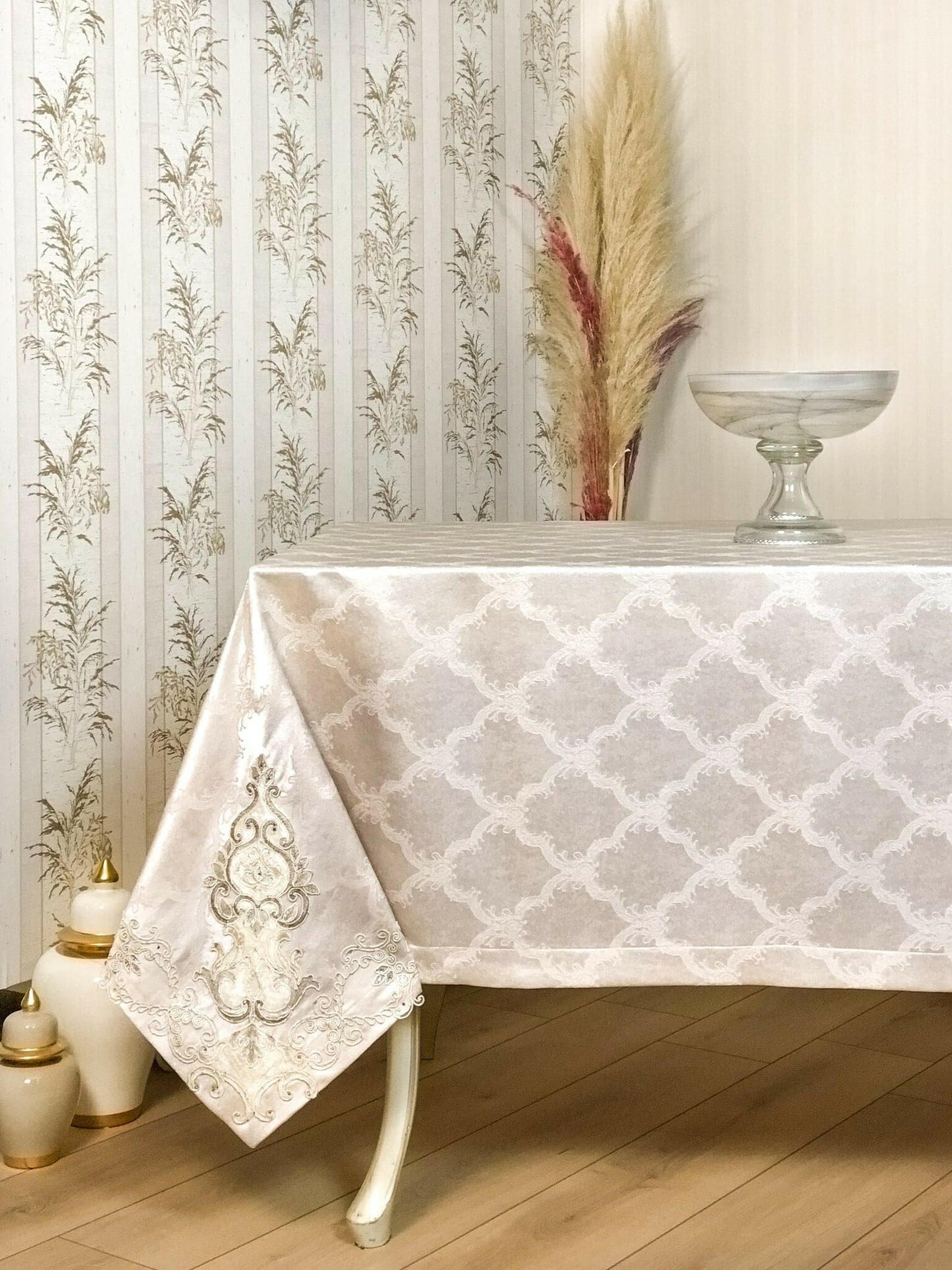Serra Powder Pink Tablecloth