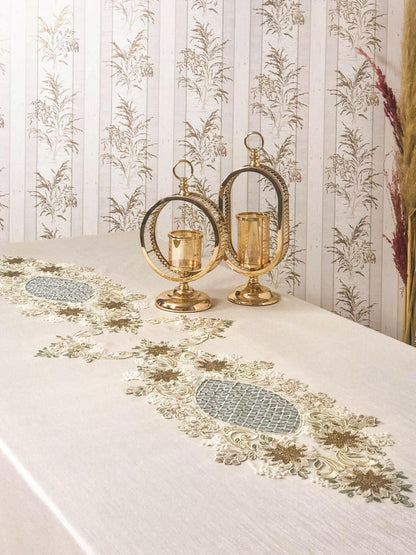 Yesim Cream Tablecloth