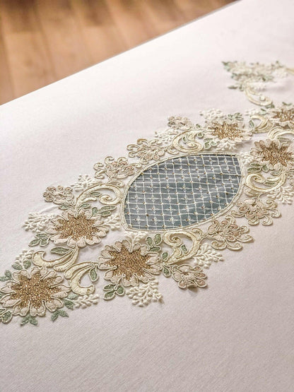 Yesim Cream Tablecloth