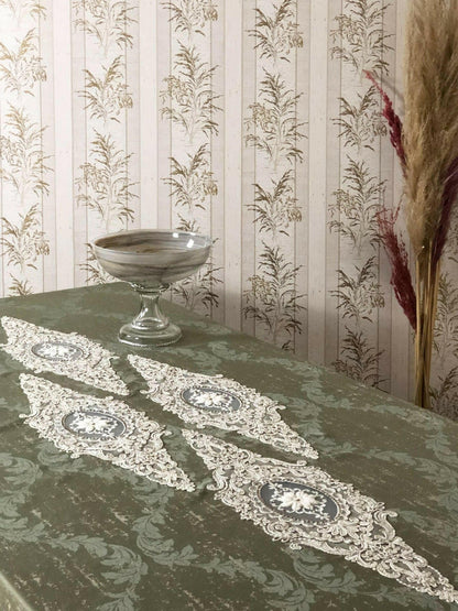 Yesim Oil Green Tablecloth